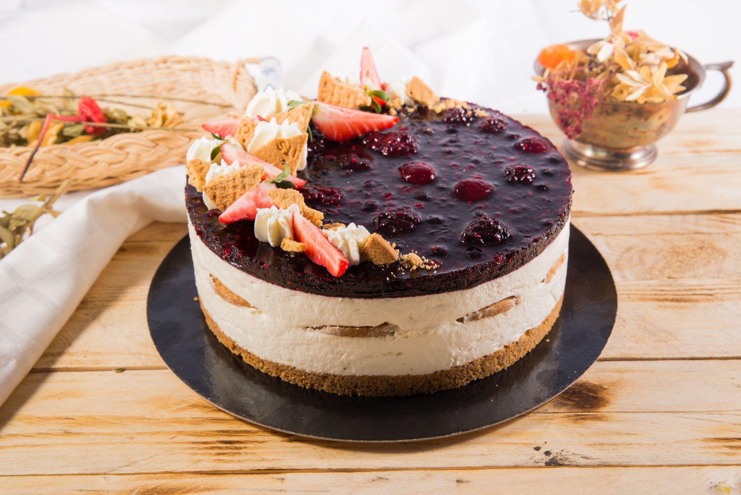 Tort Cheesecake cu fructe de pădure